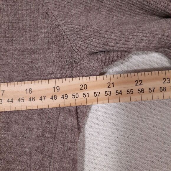 Hem & Thread Open Front Cardigan Sweater Size Large Waterfall Boho Chic Beige - Picture 6 of 11